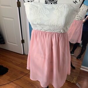 Body Central Pink Strapless Dress